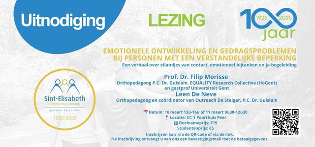 Lezing  “Emotionele ontwikkeling en gedragsproblemen bij personen met een verstandelijke beperking”